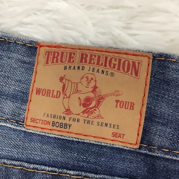 True Religion Bobby distressed wide leg jeans 29 - Picture 3 of 14